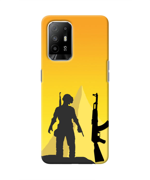 PUBG Silhouette Oppo F19 Pro+ Real 4D Back Cover