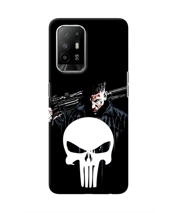 Punisher Character Oppo F19 Pro+ Real 4D Back Cover