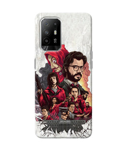 Money Heist Poster Oppo F19 Pro+ Back Cover