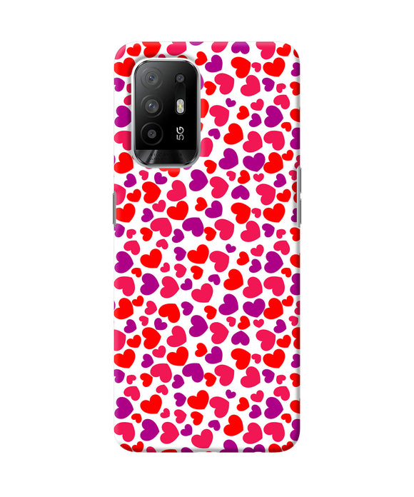 Heart print Oppo F19 Pro+ Back Cover