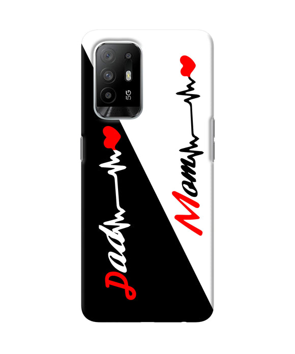 Mom dad heart line Oppo F19 Pro+ Back Cover
