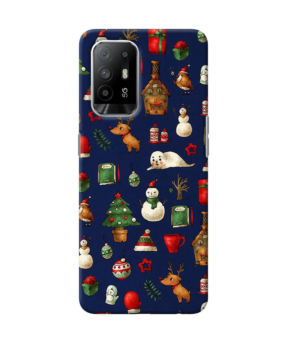 Canvas christmas print Oppo F19 Pro+ Back Cover