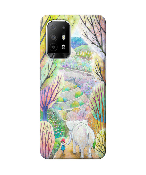 Natual elephant girl Oppo F19 Pro+ Back Cover