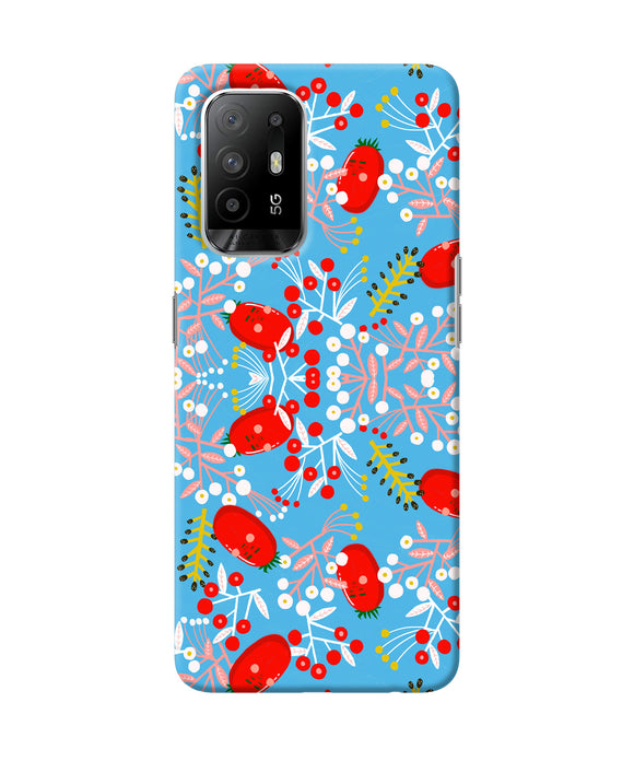 Small red animation pattern Oppo F19 Pro+ Back Cover