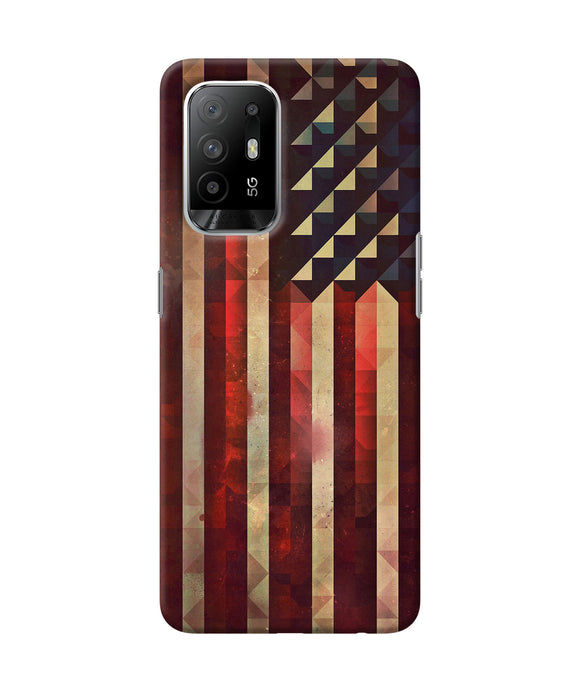 Vintage US flag Oppo F19 Pro+ Back Cover