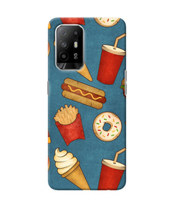 Abstract food print Oppo F19 Pro+ Back Cover