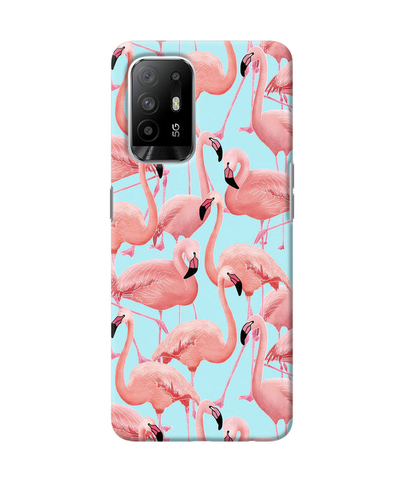 Abstract sheer bird print Oppo F19 Pro+ Back Cover