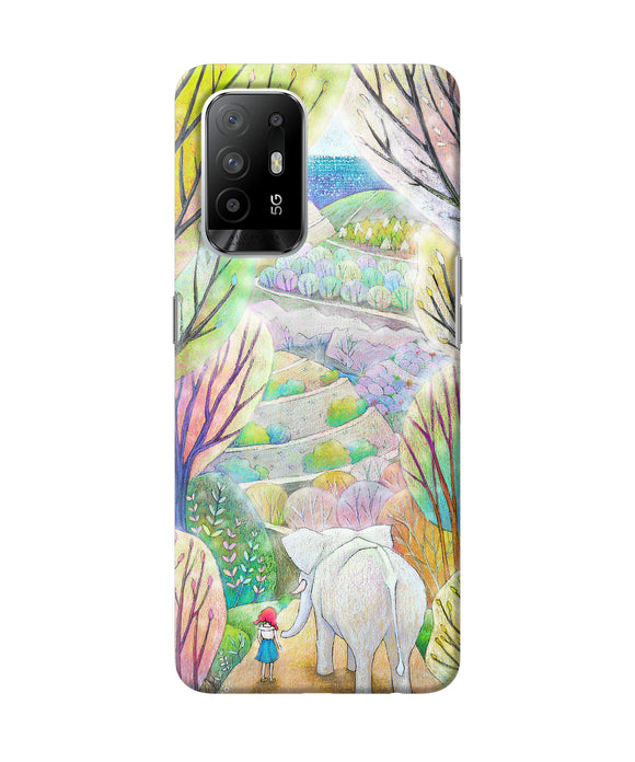 Natual elephant girl Oppo F19 Pro+ Back Cover