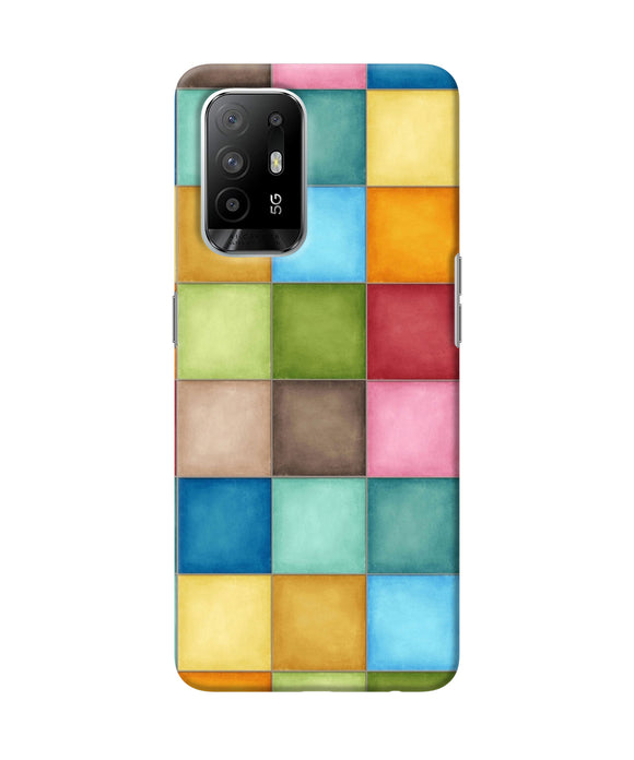 Abstract colorful squares Oppo F19 Pro+ Back Cover