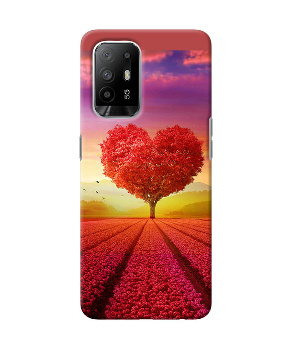 Natural heart tree Oppo F19 Pro+ Back Cover