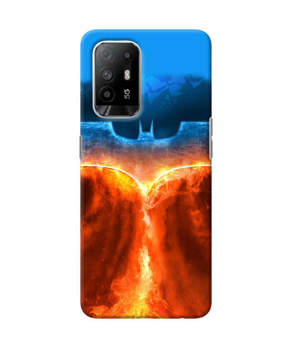 Burning batman logo Oppo F19 Pro+ Back Cover