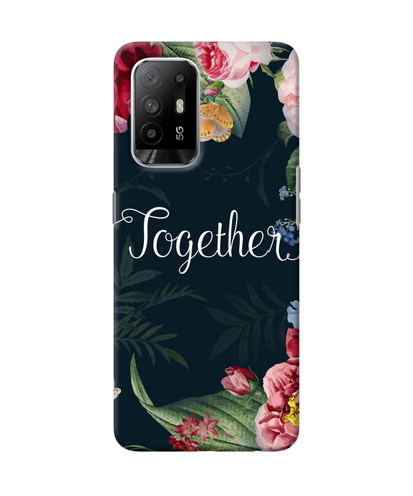 Together flower Oppo F19 Pro+ Back Cover