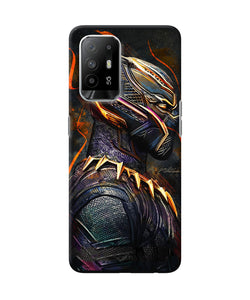 Black panther side face Oppo F19 Pro+ Back Cover