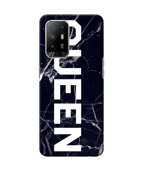 Queen marble text Oppo F19 Pro+ Back Cover