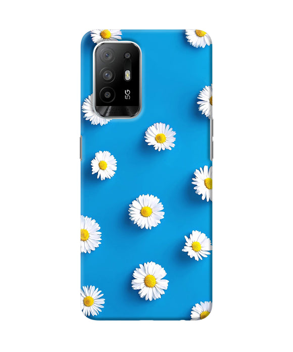 White flowers Oppo F19 Pro+ Back Cover