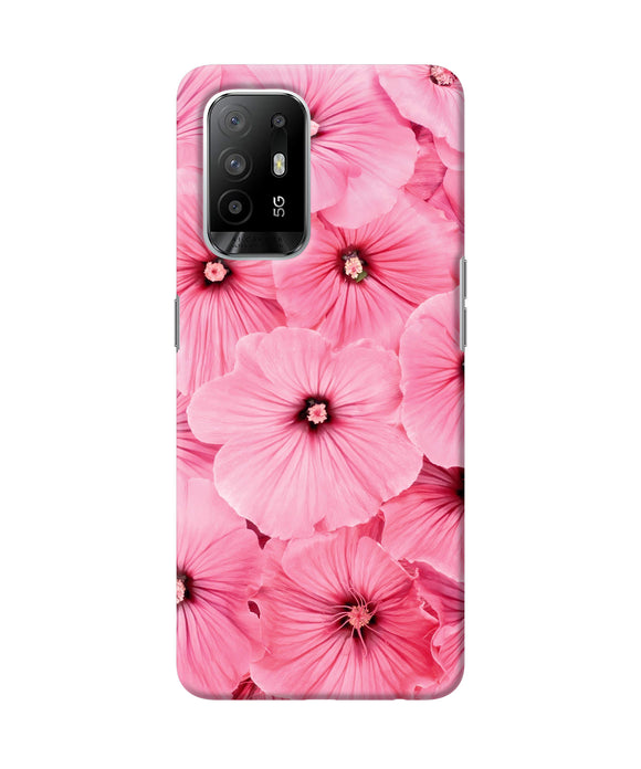 Pink flowers Oppo F19 Pro+ Back Cover