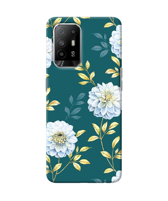 Flower canvas Oppo F19 Pro+ Back Cover