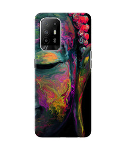 Buddha face painting Oppo F19 Pro+ Back Cover