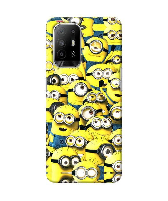 Minions mini crowd Oppo F19 Pro+ Back Cover