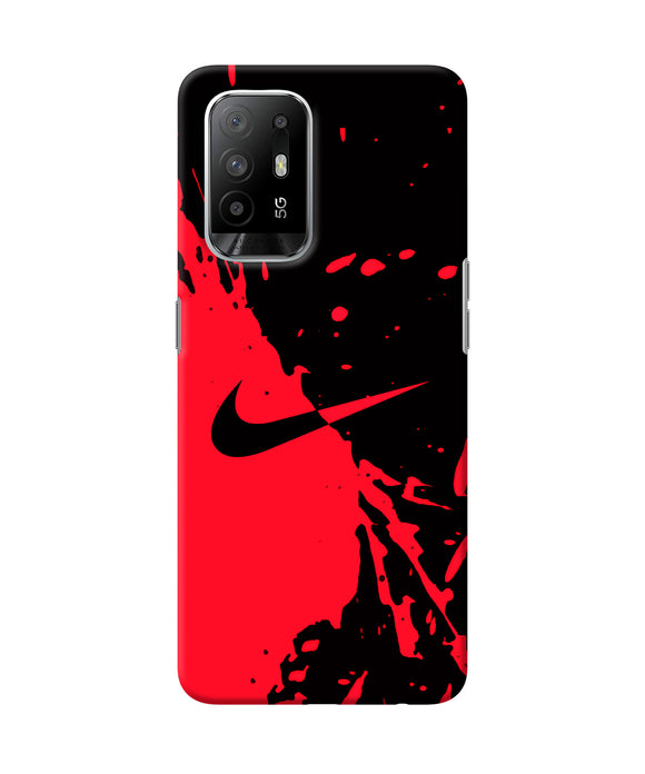 Nike red black poster Oppo F19 Pro+ Back Cover