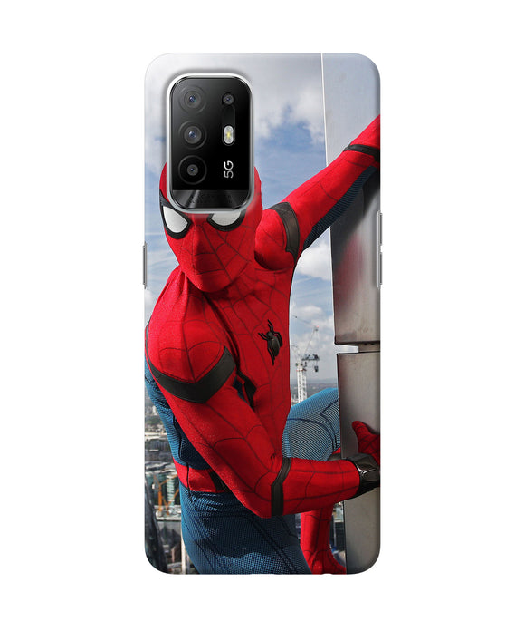 Spiderman on the wall Oppo F19 Pro+ Back Cover