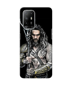 Aquaman trident black Oppo F19 Pro+ Back Cover