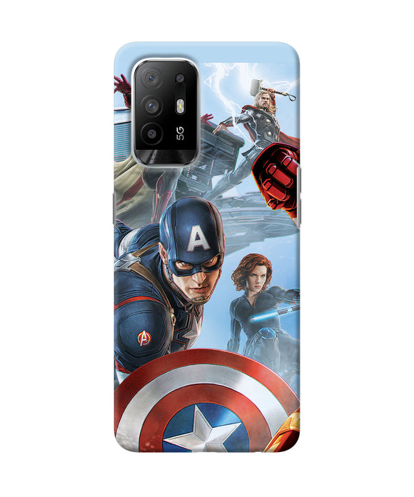 Avengers on the sky Oppo F19 Pro+ Back Cover