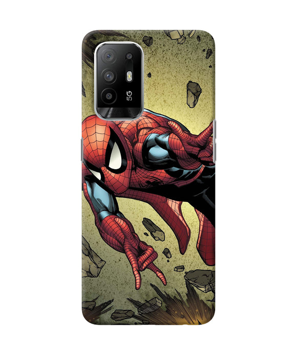 Spiderman on sky Oppo F19 Pro+ Back Cover