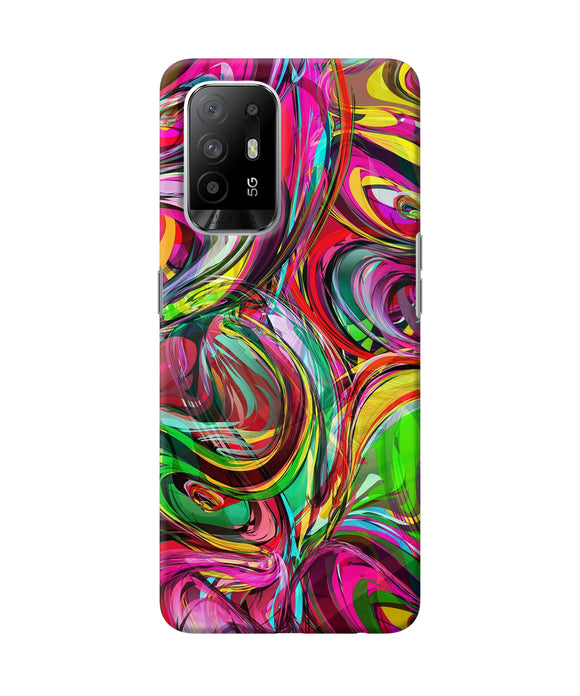 Abstract colorful ink Oppo F19 Pro+ Back Cover