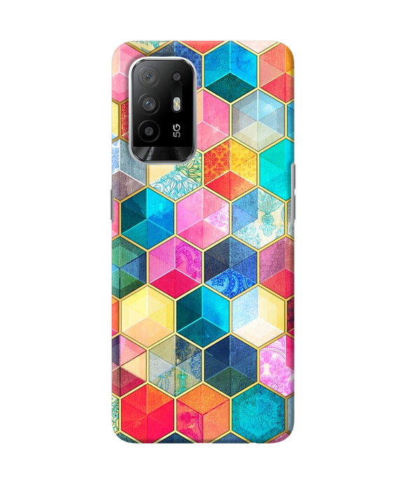 Abstract color box Oppo F19 Pro+ Back Cover