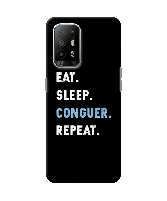 Eat sleep quote Oppo F19 Pro+ Back Cover