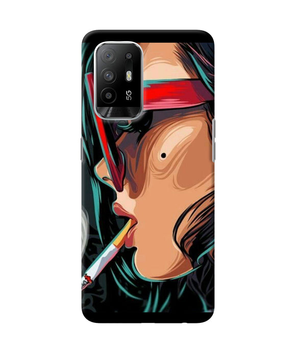 Smoking girl Oppo F19 Pro+ Back Cover