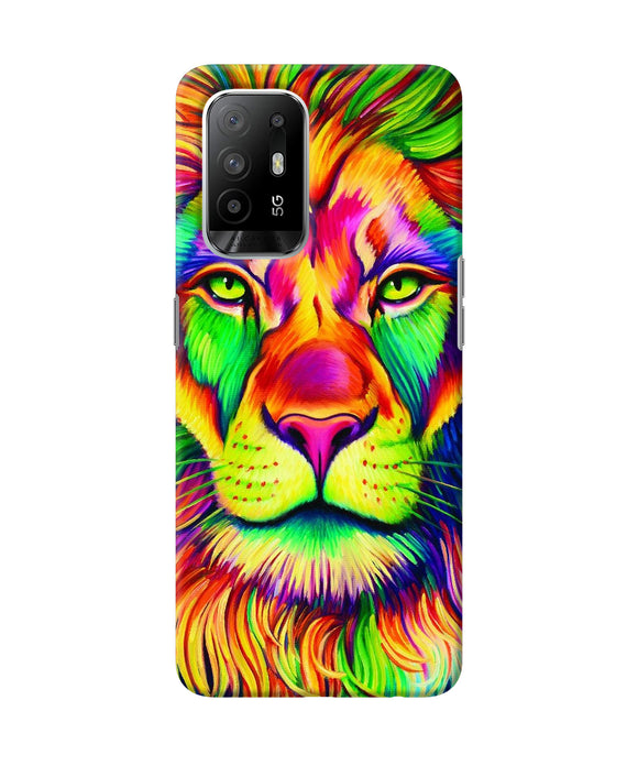 Lion color poster Oppo F19 Pro+ Back Cover