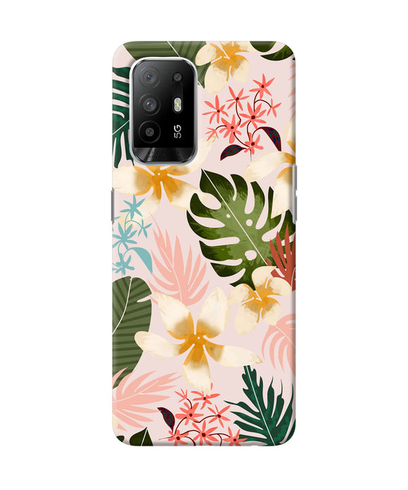 Leaf print Oppo F19 Pro+ Back Cover