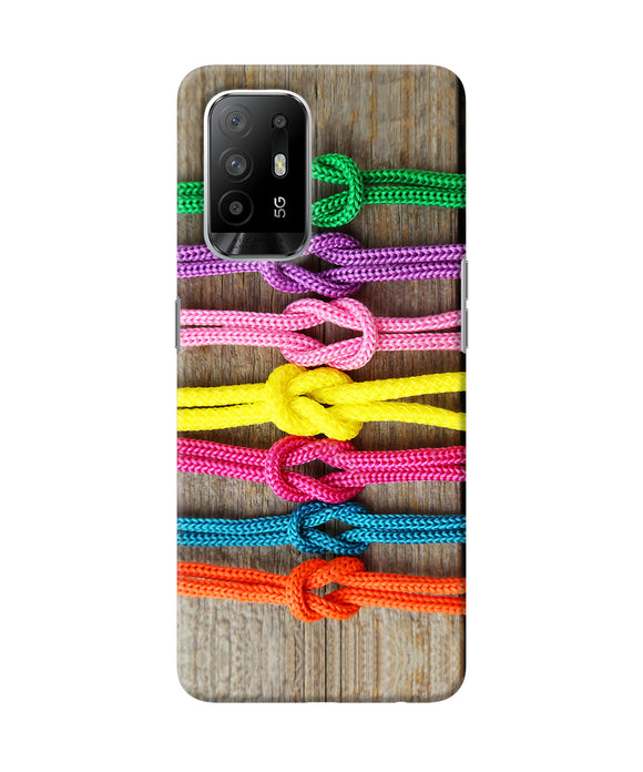 Colorful shoelace Oppo F19 Pro+ Back Cover