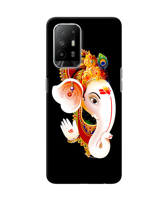 Lord ganesh face Oppo F19 Pro+ Back Cover