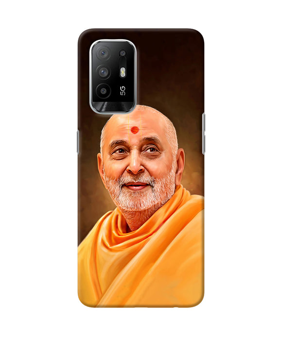 Pramukh swami painting Oppo F19 Pro+ Back Cover