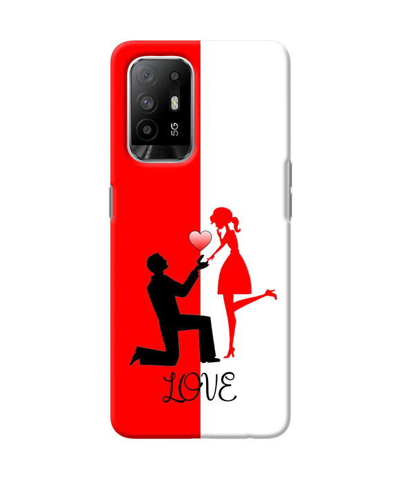 Love propose red and white Oppo F19 Pro+ Back Cover
