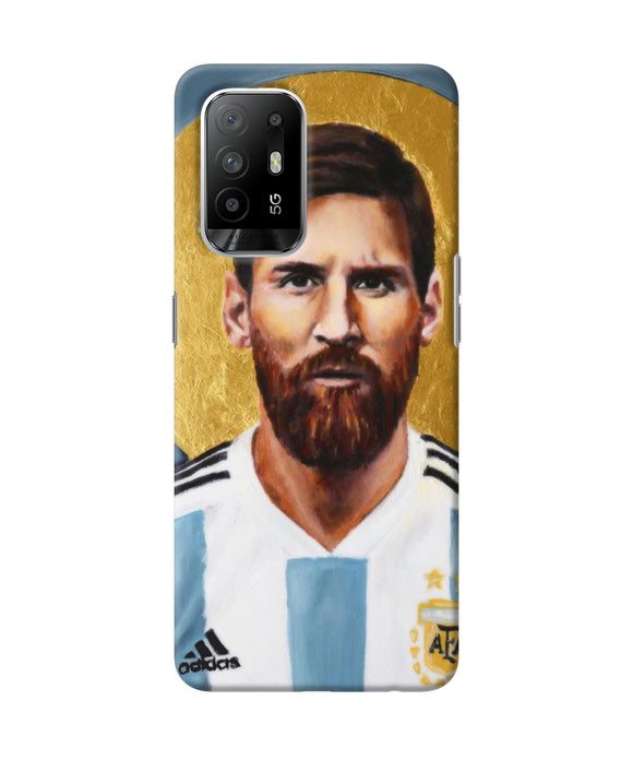 Messi face Oppo F19 Pro+ Back Cover