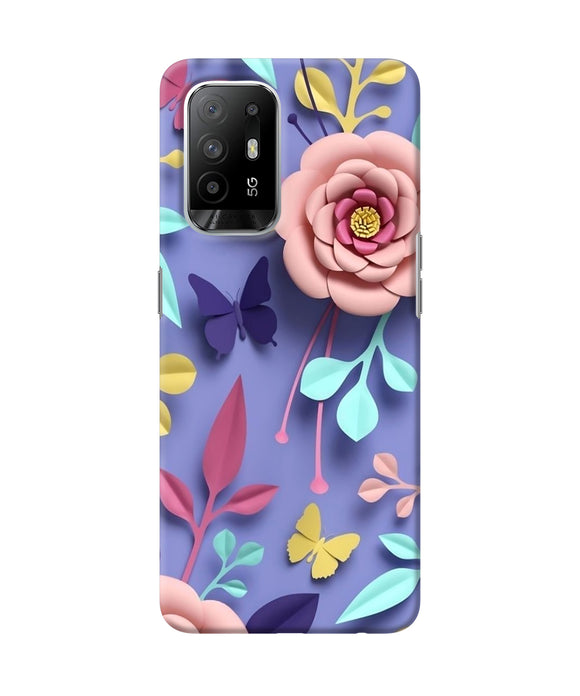 Flower canvas Oppo F19 Pro+ Back Cover