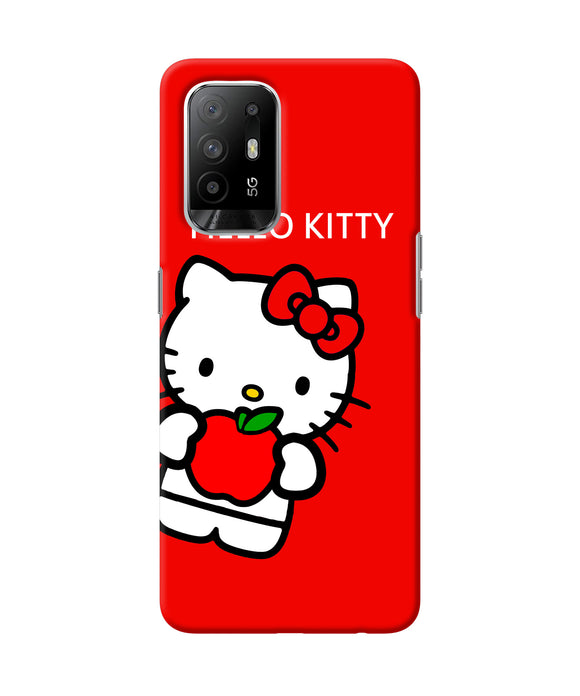 Hello kitty red Oppo F19 Pro+ Back Cover