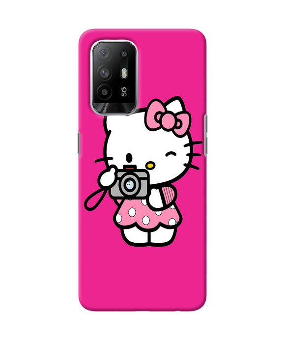Hello kitty cam pink Oppo F19 Pro+ Back Cover