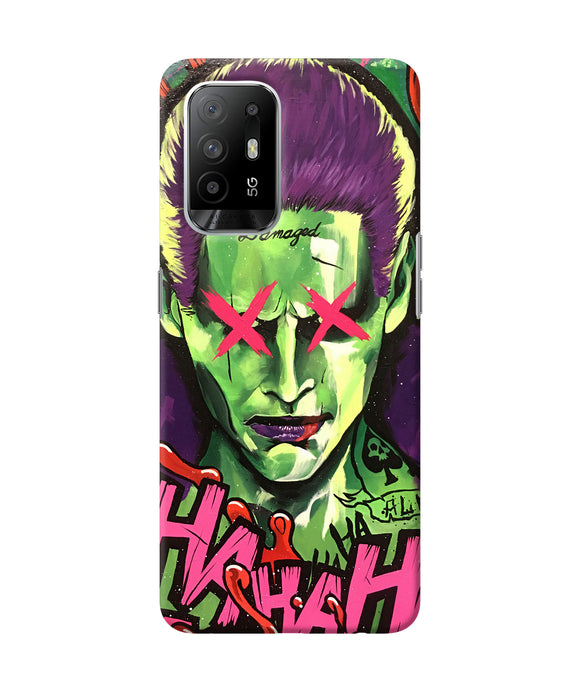 Damaged joker anim Oppo F19 Pro+ Back Cover