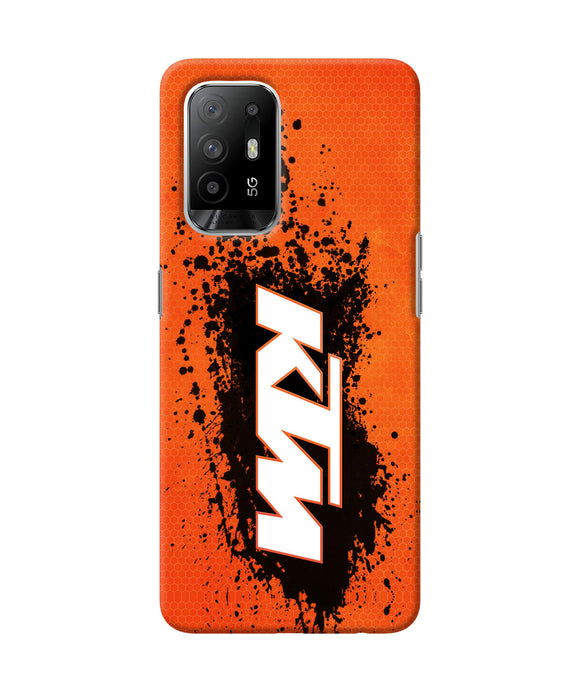 KTM black spray Oppo F19 Pro+ Back Cover
