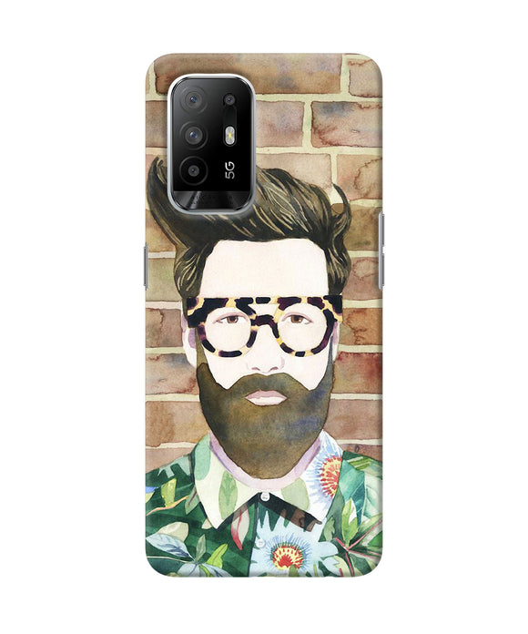 Beard man with glass Oppo F19 Pro+ Back Cover