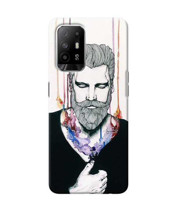 Beard man character Oppo F19 Pro+ Back Cover