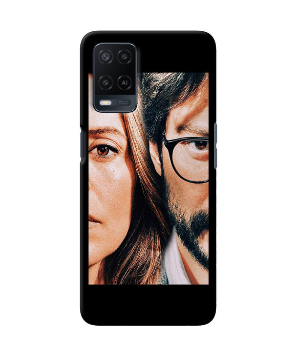 Money Heist Professor With Rachel Oppo A54 Back Cover