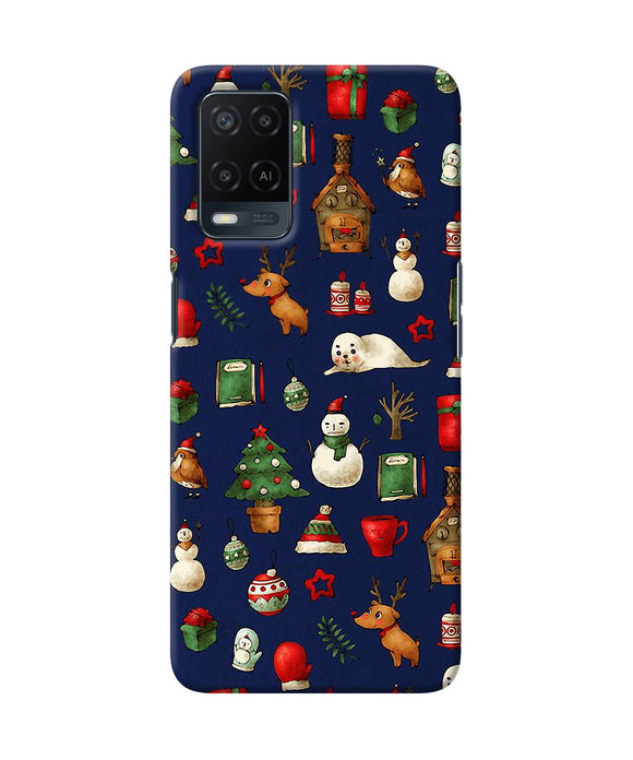 Canvas christmas print Oppo A54 Back Cover