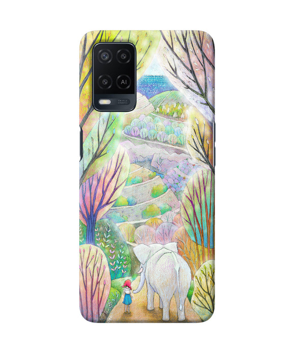 Natual elephant girl Oppo A54 Back Cover