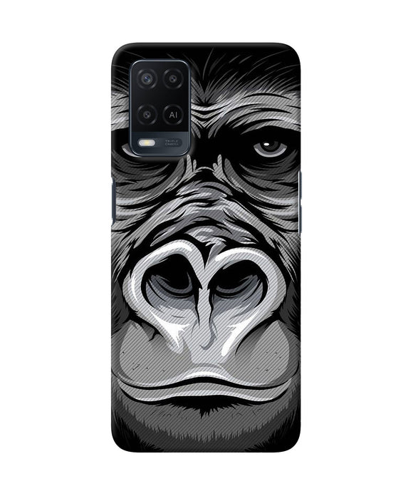 Black chimpanzee Oppo A54 Back Cover